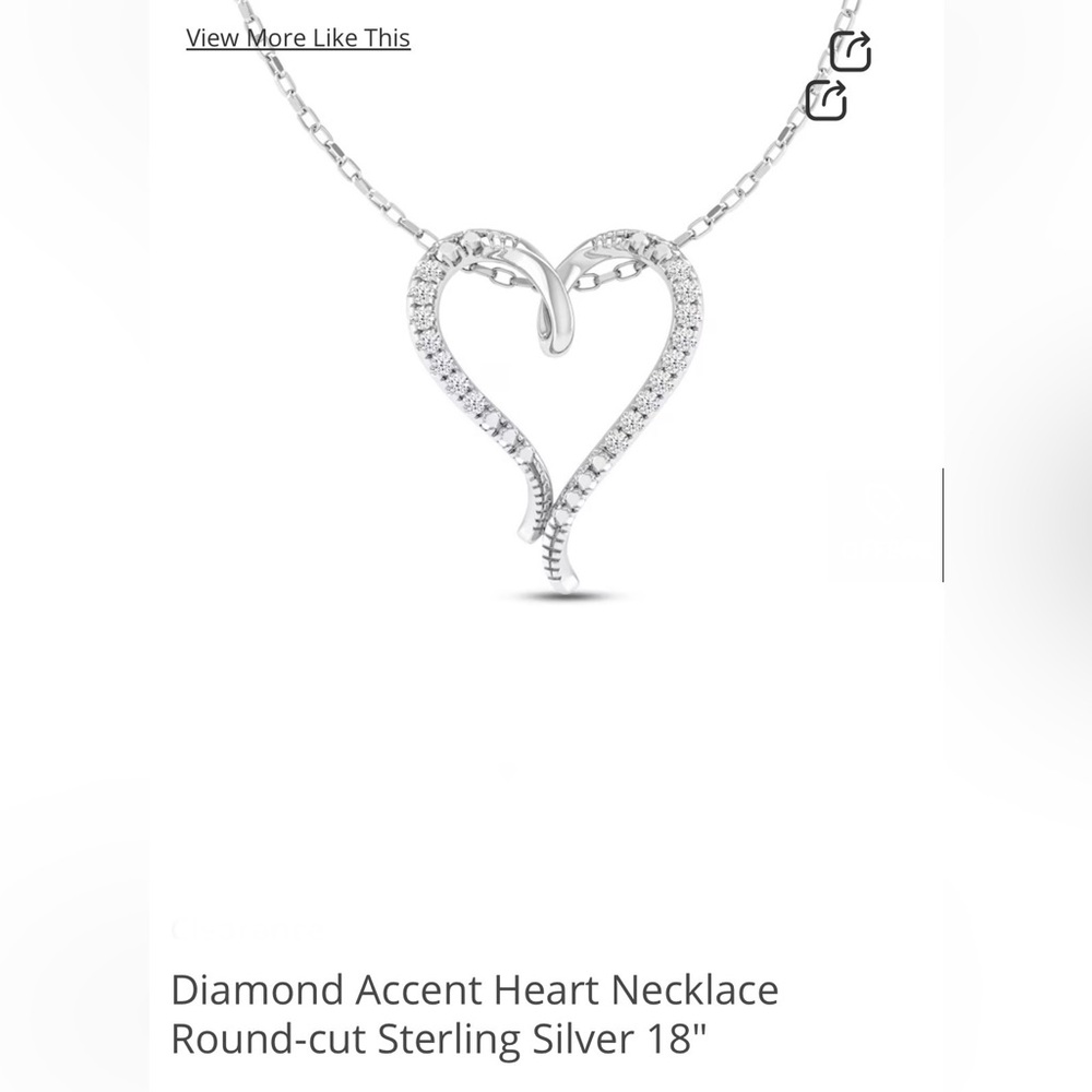 Kay Jewelers Sterling Silver Heart Necklace